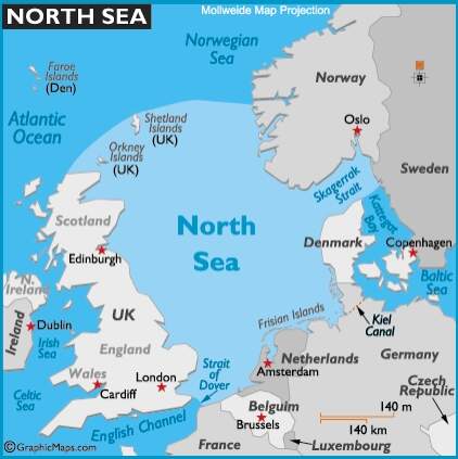 Imagens do Mar do Norte