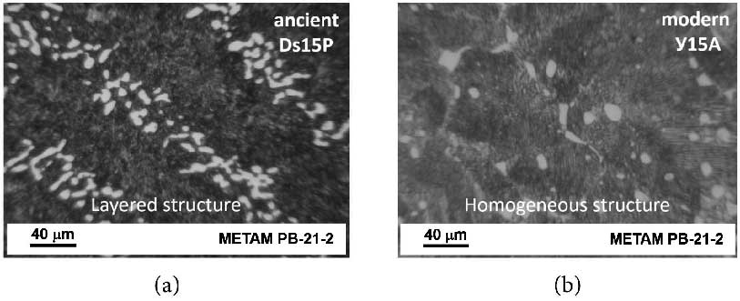 Concentração de carbono em aço de Damasco antigo e aço contemporâneo