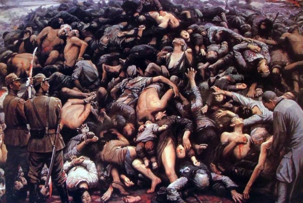 Representação do Massacre de Nankin - por Li Zijian, 1992